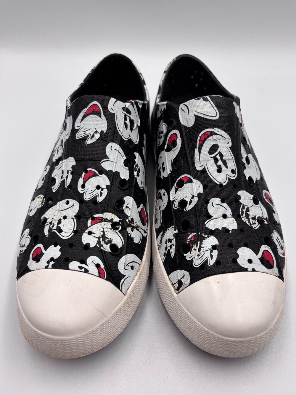 Disney Parks X Native Jefferson Mickey Mouse Black Slip On Shoes Slides W10/M8